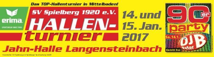 Werbebanner Hallenturnier 14. / 15. januar 2017