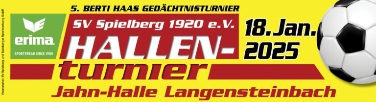 Werbebanner Hallenturnier 18. januar 2025