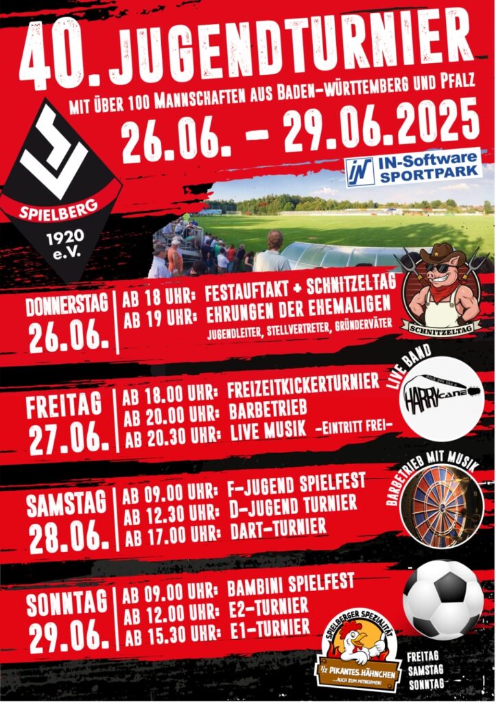 Banner 40.Jugendturnier am 26. - 29.06.2025